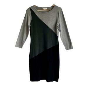 Calvin Klein Womens Colorblock Boat Neck Sweater Dress Size M